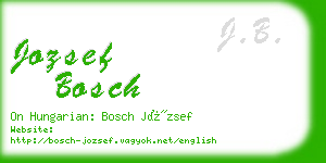 jozsef bosch business card